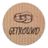 K104 rol @ 500 permanent rond 35 kraft zwart bedrukt getrouwd