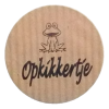 K105 rol @ 500 permanent rond 35 kraft zwart bedrukt opkikkertje