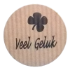 K106 rol @ 500 permanent rond 35 kraft zwart bedrukt veel geluk