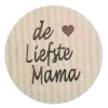 K113 rol @ 500 permanent rond 35 kraft zwart bedrukt de liefste mama