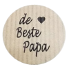 K114 rol @ 500 permanent rond 35 kraft zwart bedrukt de beste papa